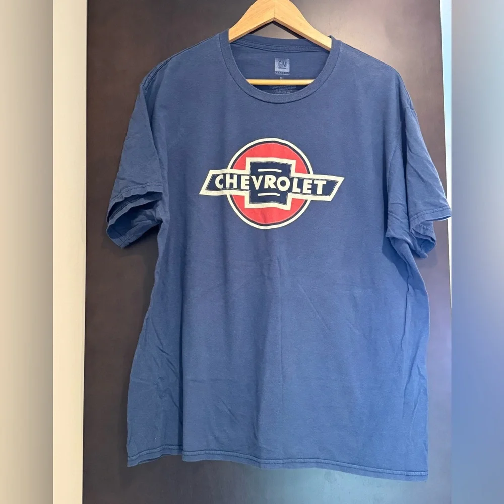 GM Blue Chevrolet Logo Men's T-Shirt - Picture 1 of 4